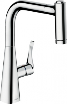 Plautuvės maišytuvas Hansgrohe Metris 220, ištraukiama galva 