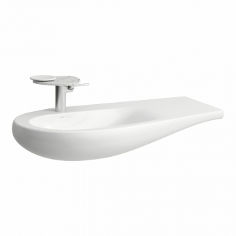 Praustuvas Laufen Alessi, matmenys: 900x500x165mm, platus kraštas dešinėje, su Laufen Clean Coat (LCC) danga 
