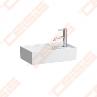 Praustuvas Kartell by Laufen, matmenys: 460x280x150mm, su anga maišytuvui dešinėje 