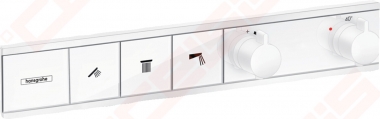 Dekoratyvinė dalis termmostatinio maišytuvo Hansgrohe Rainselect 3jų funkcijų, balta matinė 