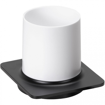 Laikiklis dantų šepetėlių Organic Black, pakabinamas 