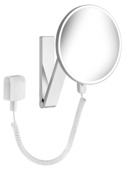 Veidrodis kosmetinis iLook_Move Ø212mm LED nerūdijančio plieno  jungiamas į rozetę 