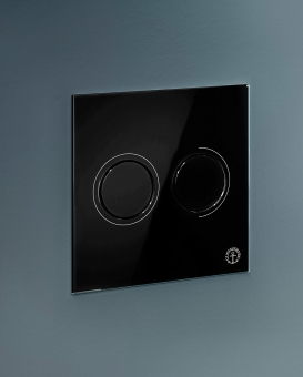 Mygtukas WC nuleidimo Duo XS juodas stiklas 