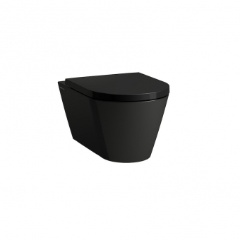 Unitazas Kartell by Laufen pakabinamas, rimless, juodas matinis 