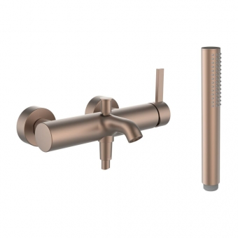 Vonios/dušo maišytuvas Kartell, su dušo komplektu, spalva Rose Gold Brushed 
