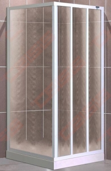 Dušo durys  LD3/950 baltu profiliu, grape stiklu. Durys montojamos su šonine sienele arba į nišą. 