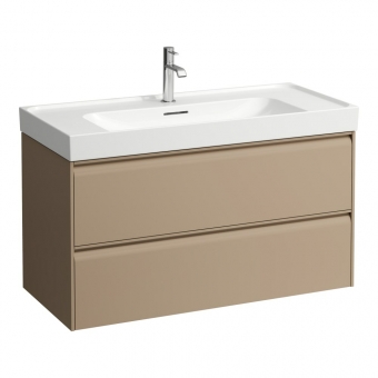 Spintelė praustuvui Laufen MEDA, matmenys: 985x450x515mm 2 stalčiai, tinka praustuvui 810119, spalva- cappuccino 