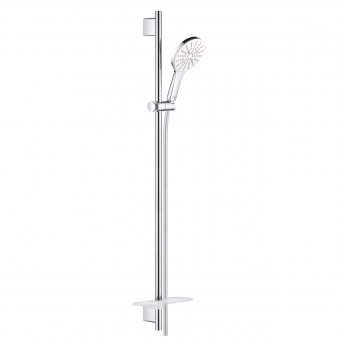 Dušo komplektas Grohe SmartActive 130 3 srovės 9,5l 90cm stovas chromo/baltos spalvos 