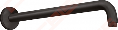 Alkūnė potinkinei dušo galvai iš sienos 389mm, juoda matinė 