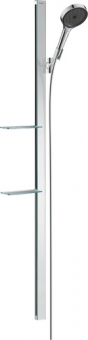 Dušo komplektas Hansgrohe Rainfinity 130 3jet 150cm su lentynomis 