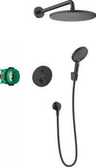 Potinkinis komplektas Hansgrohe Croma 280 1jet su Ecostat S ir rankiniu dušu, juodas matinis 