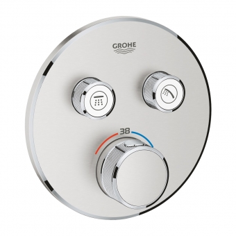 Dalis dekoratyvinė Grotherm SmartContr 2 funkcijų apvail nerūdijantis plienas 