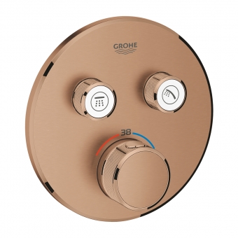 Dalis dekoratyvinė Grotherm SmartControl 2 funkcijų apvali  matinė vario spalva 