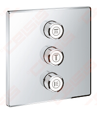 Dalis dekorativinė termostatinio maišytuvo SmartControl 3 taškai, kvardratinė forma 