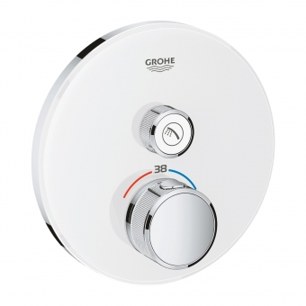 Dekoratyvinė dalis potinkinio dušo maišytuvo Grohe GRT Smartcontrol, 1 funkcija, apvali, spalva-balta 