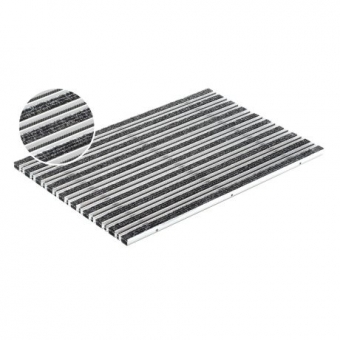 Grotelės VARIO 2.0 veltinio ir šepečio juostelės su nerūdijančio plieno profiliu 750x50cm 