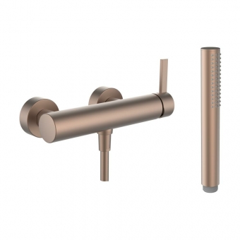 Dušo maišytuvas Kartell, su dušo komplektu, spalva Rose Gold Brushed 