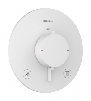 Dalis dekoratyvinė Ecostat Comfort Select S 2 funkcijų, balta matinė 