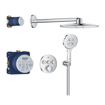 Komplektas dušo potinkinis Grohe Smartcontrol su apvalia SmartActive galva 310 2 srovių 