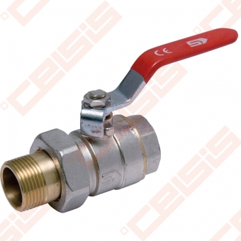 Žalvarinis chromuotas (matinis) SLOVARM KE-281 rutulinis ventilis su išardoma jungtimi Dn1.1/4"