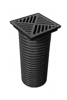 Trapas SELF plast 25.6x25.6 infiltracinis su ketaus grotelėmis 