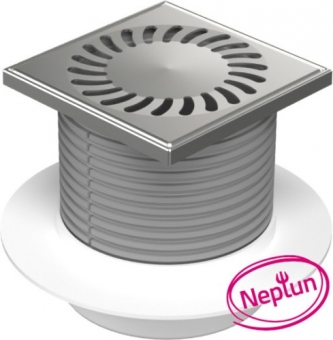 Trapas d50 Neptun(sausas) plastikinis rėmelis SUN grotelės Vertikalus pajungimas 12,5x12,5cm 