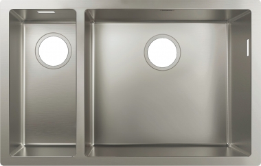 Plautuvė Hansgrohe S719-U655 montuojama iš apačios, nerūdijančio plieno 