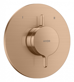 Dekoratyvinė dalis AXOR One potinkiniam maišytuvui, 2 funkcijų, šlifuoto raudono aukso spalvos (Brushed Red Gold) 