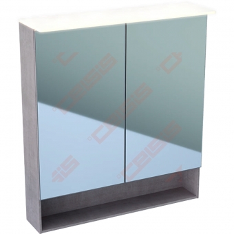 Spintelė Geberit Acanto veidrodinė,su apšvietimu, 900x830x215, ąžuolo spalva                                                                                                           