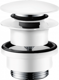 Ventilis push - open 1.1/4", baltas matinis 