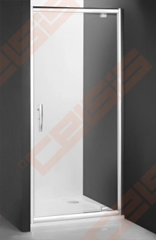 Varstomos dušo durys ROTH PROXIMA LINE PXDO1N/90, skirtos montuoti į nišą, su brillant spalvos profiliu ir skaidriu stiklu 