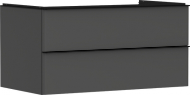 Spintelė pakabinama Xelu Q 980x550, du stalčiai, Diamond Matt Grey 