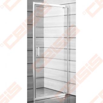 Varstomos vieno elemento dušo durys JIKA LYRA PLUS 90x190, kairė/dešinė, su baltos profiliu ir skaidriu stiklu 