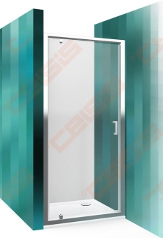 Dušo durys ROTH Lega Line LLDO1/90 su brillant spalvos profiliu ir skaidriu stiklu 