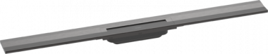 Raindrain Flex grotelės 90cm, pjaustomos, brushed black chrome 