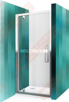 Varstomos dušo durys ROTH ECLUSIVE LINE ECDO1N/900 blizgaus chromo (Brilliant) spalvos profilis + skaidrus (Transparent) stiklas