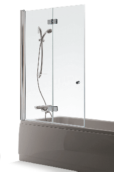 Vonios sienelė Brasta Glass BERTA 798-808x1500, skaidrus stiklas