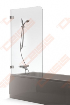 Vonios sienelė Brasta Glass Gaja 800x1500, skaidrus stiklas 