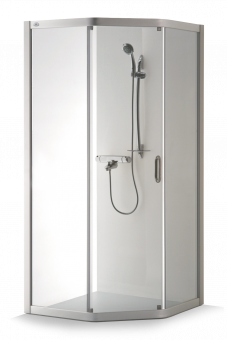 Dušo kabina Brasta Glass VAIVA 885-900x785-800x2000 pilkas stiklas