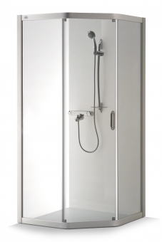 Dušo kabina Brasta Glass VAIVA 885-900x785-800x2000 rudas stiklas