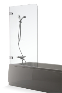 Vonios sienelė Brasta Glass MEDA 900x1500 skaidrus stiklas