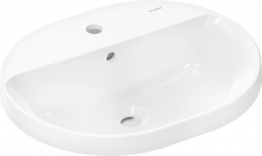 Praustuvas įleidžiamas Xuniva Q 550x400, su skyle maišytuvui, persipylimas, Smart Clean 