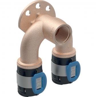 Alkūnė prietaisinė dvigubu tvirtinimu 90° br,d16mm,Rp1/2 "d1=16mm, L5,2 