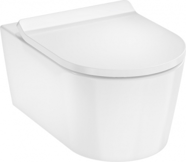 Komplektas WC Elu Pura S AquaHelix rimless, Hygiene Effect su soft-close nuimamu dangčiu, pakabinamas 