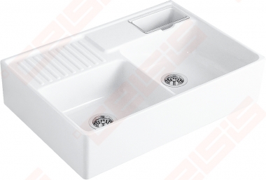 Plautuvė DoubleBowl Sink Snow white skylė maišytuvui 