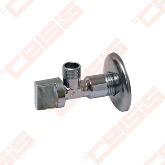 Žalvarinis chromuotas (blizgus) SLOVARM TE-66 rutulinis ventilis Dn1/2" x 3/8"