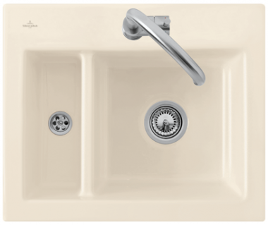 Plautuvė Villeroy&Boch Subway 60XM Snow 2 skylės 
