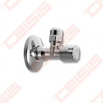 Žalvarinis chromuotas (blizgus) SCHLӦSSER ventilis su veržle Dn1/2" x Ø10
