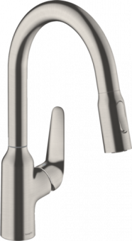 Plautuvės maišytuvas Hansgrohe M42 su štr.ž.180, 2 jet, nerūdijantis plienas 
