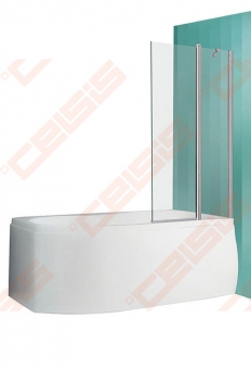 Vonios sienelė ROTH TV2  su brillant spalvos profiliu ir skaidriu stiklu 